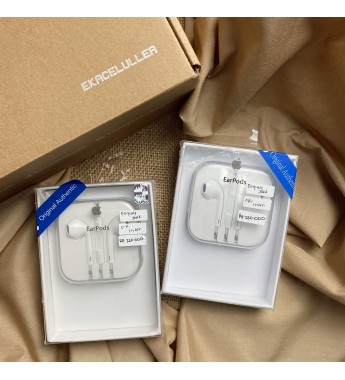 Earpods With 3.5 mm Jack Connector Headphone Plug Original Internasional Garansi 6 Bulan Compatible For iPhone 5, 5c, SE, 6, 6 Plus, 6s, 6s Plus
